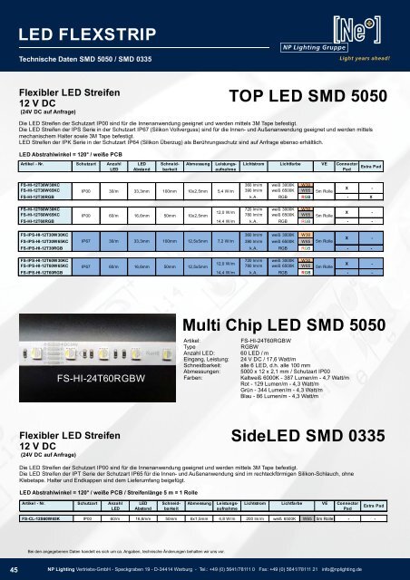 NEW: NP Lighting Katalog 2022 - LED Lösungen für Werbetechnik, Laden- und Messebau