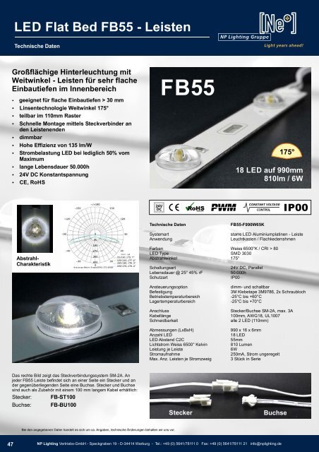 NEW: NP Lighting Katalog 2022 - LED Lösungen für Werbetechnik, Laden- und Messebau