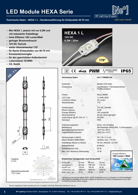 NEW: NP Lighting Katalog 2022 - LED Lösungen für Werbetechnik, Laden- und Messebau