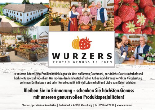 Wurzers Geschenkpakete Flyer 2019