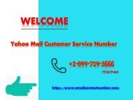 Yahoo Mail Customer Care Number +1-844-714-3666