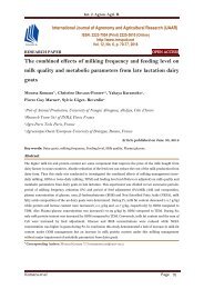 The combined effects of milking frequency and feeding level on milk quality and metabolic parameters from late lactation dairy goats