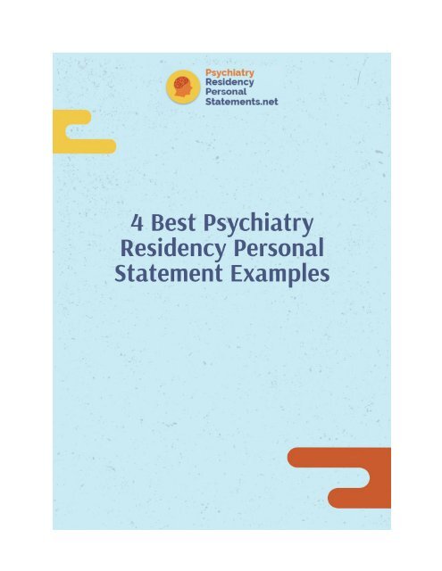 Psychiatry personal statement