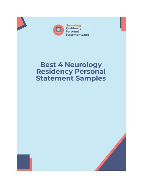 neurology research personal statement