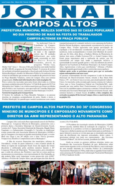 Jornal Campos Altos - Edição 358