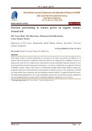 Nutrient partitioning in tomato grown on organic manure treated soil