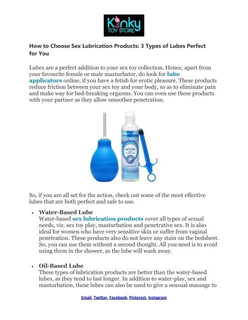 Lube Applicators