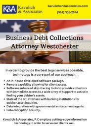 Business Debt Collections Attorney Westchester