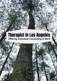 Therapist in Los Angeles – Offering Individual Counseling and More