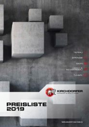Preisliste Kirchdorfer Concrete Solutions