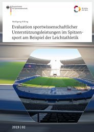 BISp 2016,02 Evaluation sportwissen­schaftlicher Unterstützungs­leistungen im Spitzen­sport am Beispiel der Leichtathletik