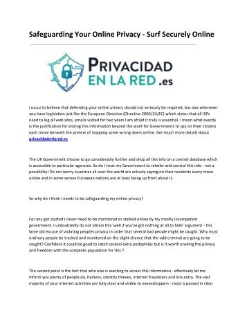 5 Privacidad En La Red