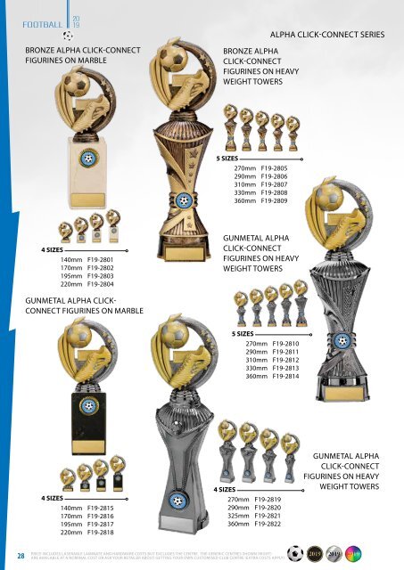 Diff Trophies Football 2019