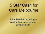 Best Car Services of 5 Star Metal Scrap - Cash for Cars Melbourne-converted