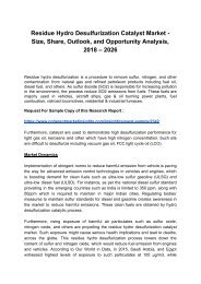 Residue Hydro Desulfurization Catalyst Market