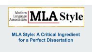 MLA Style_ A Critical Ingredient for a Perfect Dissertation