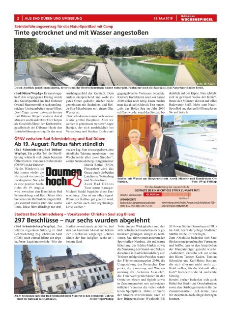 Dübener Wochenspiegel - Ausgabe 10 - Jahrgang 2019