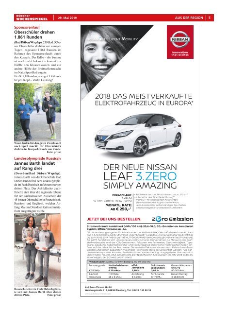 Dübener Wochenspiegel - Ausgabe 10 - Jahrgang 2019
