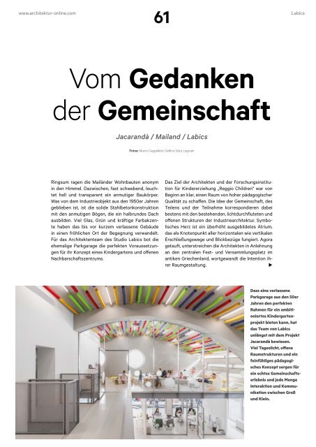 architektur Fachmagazin Ausgabe 4 2019