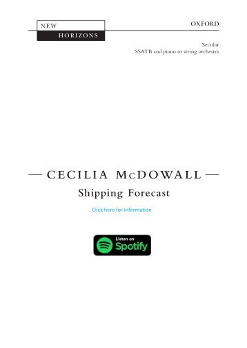 Cecilia McDowall Shipping Forecast
