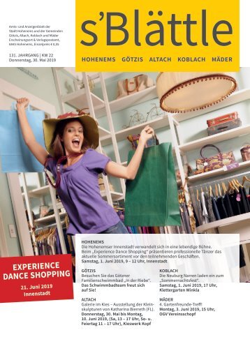 s'Blättle Nr. 22 - Do, 31. Mai 2019