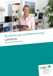 Buchführung und Bilanzierung I. Lehrbrief. - IUBH