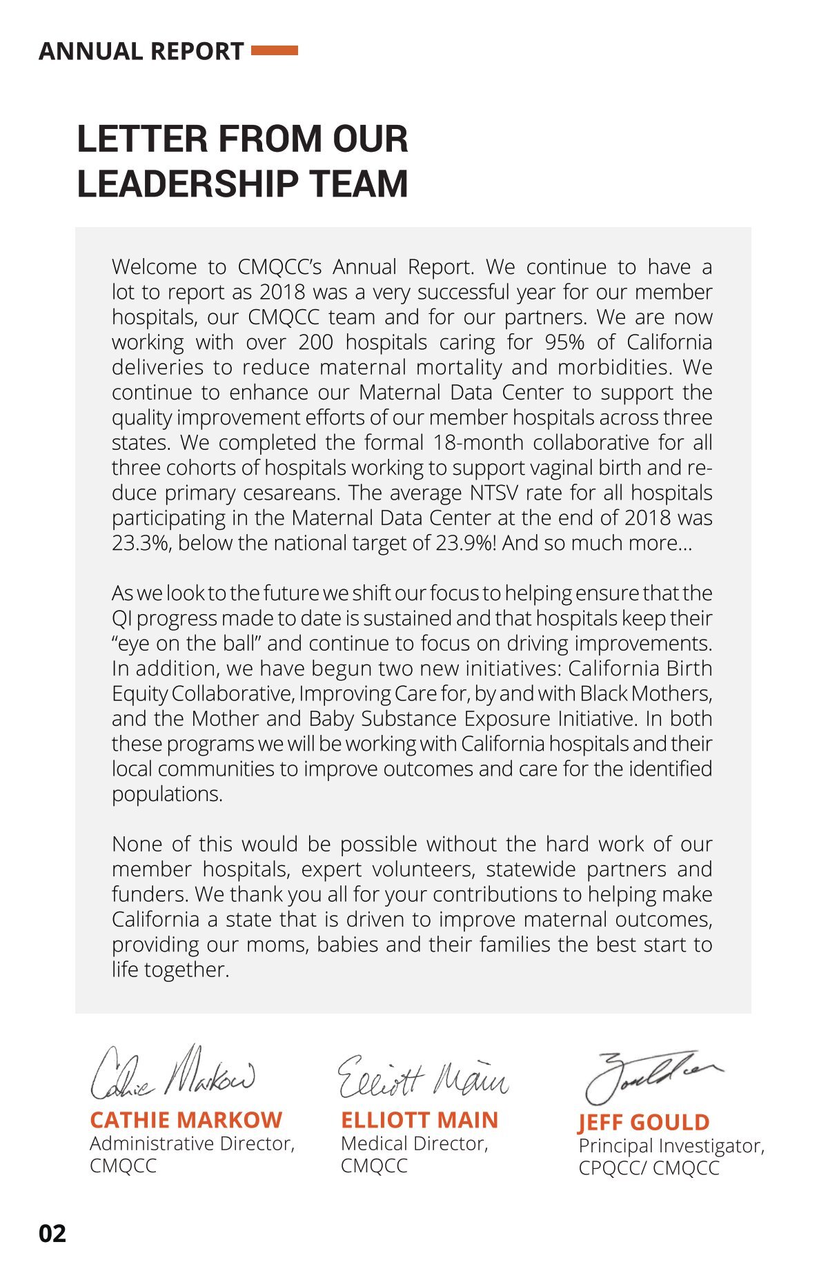 CMQCC Releases Online Version of 2018 Annual Report | California