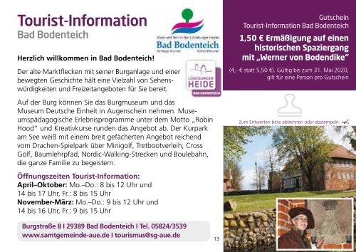 Gutscheinheft Lüneburger Heide 2019