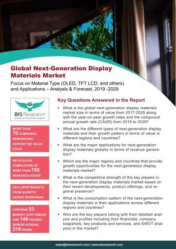 Next Generation Display Materials Market Forecast