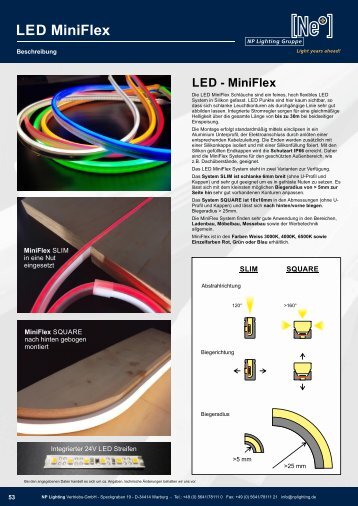 MiniFlex LED Tube Serie - super flexible LED Schläuche in perfekter NEON Anmutung - NP LIGHTING
