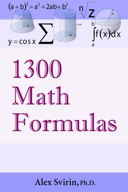 1300 Maths Formulas