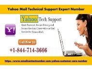 Yahoo Mail Technical Support Number +1-844-714-3666