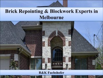 Brick Repointing & Blockwork Experts in Melbourne