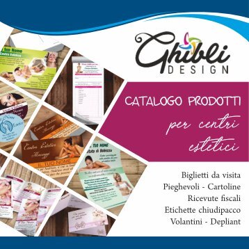 Catologo prodotti per estetiste