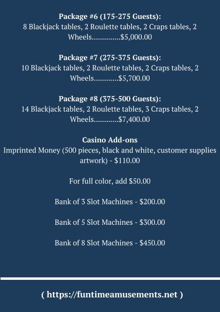 Casino Rental Party Packages - Fun Time Amusements