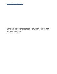 Bantuan Profesional dengan Penulisan Skripsi UTM Anda di Malaysia