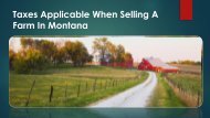 Taxes Applicable When Selling A Farm In Montana