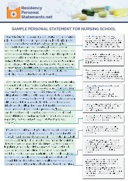 Sample Personal Statement for Nursing School