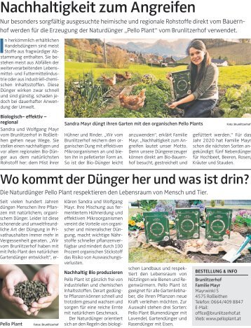 Beitrag Gartenfreude OÖ Nachrichten 2019