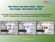 1st Father's Day Baby Onesies - Personalized Newborn Rompers & T-shirts - Father's Day Gifts