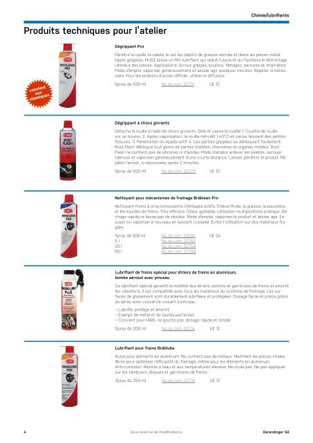 Consommables et chimie