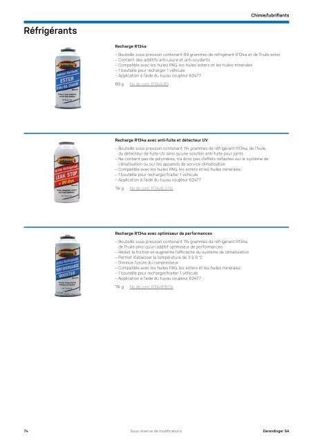 Consommables et chimie