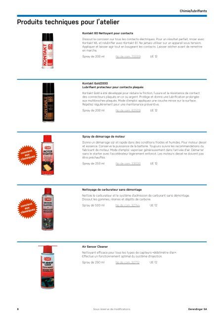 Consommables et chimie