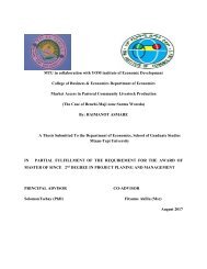 Market Access in Pastoral Community Livestock Production    (The Case of Benchi-Maji zone Surma Woreda) By HAIMANOT ASMARE