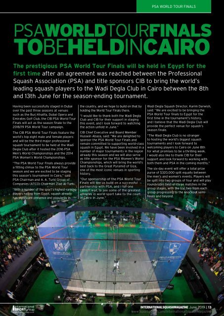 International Squash Magazine - Allam British Open Issue