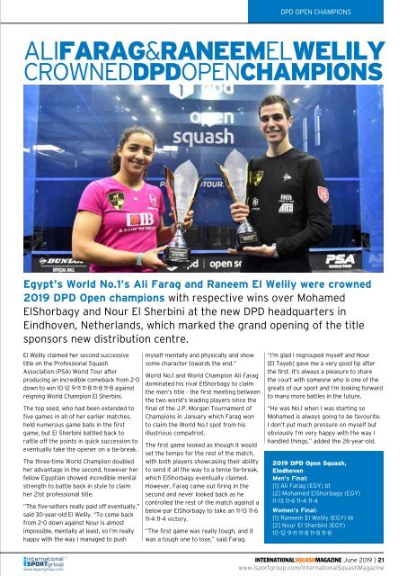 International Squash Magazine - Allam British Open Issue