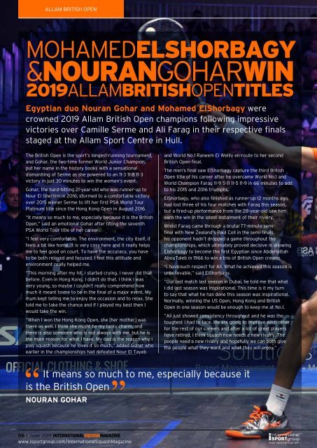 International Squash Magazine - Allam British Open Issue