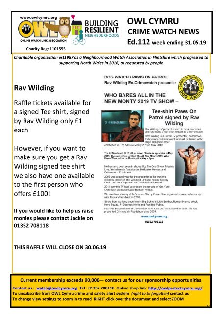 Ed112 we 31.05.19 OWL Cymru Crime Watch News