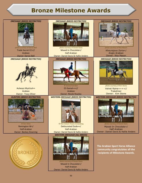 Arabian Sport Horse Alliance 2018-2019 Directory & Yearbook