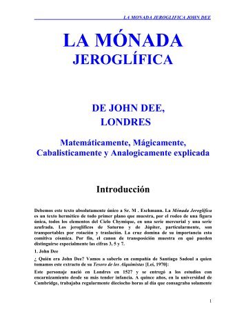 John Dee La Monada Jeroglifica